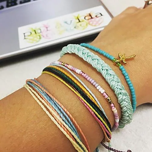 Miniatura 2 de Pura Vida - Pulsera 100 % impermeable, hecha a mano, con dije revestido y correa ajustable