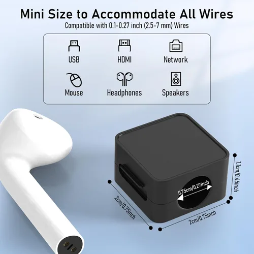 Miniatura 4 de ELZO Paquete de 12 clips magnéticos para cables, organizador de cables para gestión de cables, organizador de cables con adhesivo fuerte, magnético