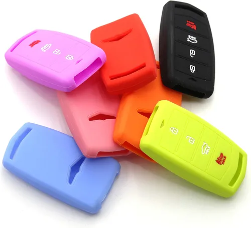 Miniatura 6 de 4 botones de silicona llavero remoto Smart Key Funda protectora para Hyundai Genesis G70 G80 G90 EQ900, Azul-cielo