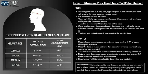 Miniatura 4 de TuffRider Starter Basic - Casco de equitación para jinetes ecuestres con varios calcetines de tira Blanco
