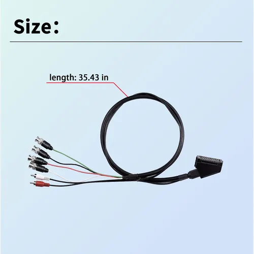 Miniatura 3 de XTPTFABS Cable hembra RGB Euro SCART a 4 RGB BNC y 2 RCA adaptador de audio y videojuego, uso para monitores Sony PVM serie BVM, monitor JVC Series