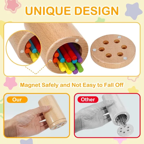Miniatura 2 de Juguetes Montessori para niños de 1 a 3 años, juguetes de viaje para niños pequeños, juguete apilable de madera para niños de 18 meses en adelante