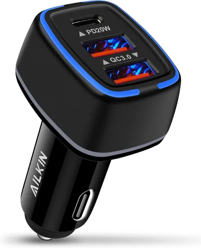 Miniatura 8 de Cargador de coche USB C de 78 W, adaptador de encendedor de cigarrillos de carga súper rápida, cargador automático de 3 puertos para Samsung Galaxy