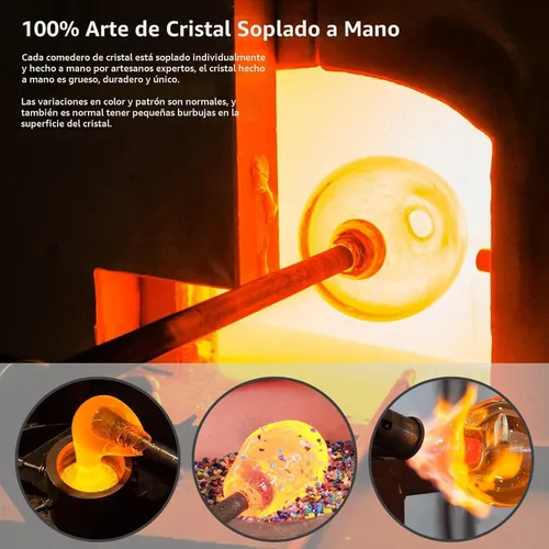 Miniatura 8 de BOLITE - Alimentador de colibríes, de vidrio soplado a mano, diseño torcido, para exteriores, con trampa para hormigas y cinco puertos de Azul