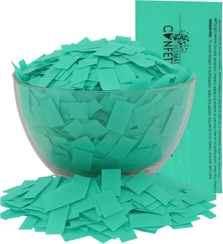 Miniatura 41 de Ultimate Confetti, Confeti Biodegradable Azul Bebé - Confeti de Papel de Seda Rectangular Revoloteante para Uso en Cañones y Lanzadores – Confeti