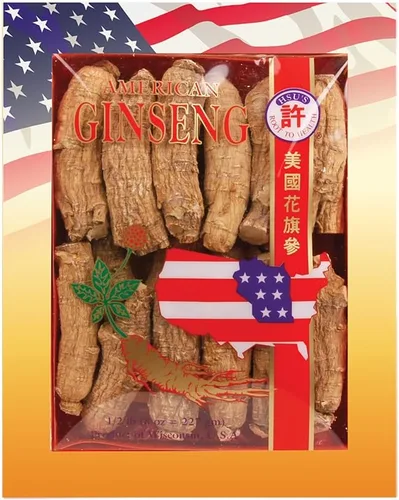 Miniatura 6 de Hsu's SKU 0130-4 Caja de raíces de ginseng americano de Wisconsin medio corto extra grande de 4 onzas para té, sopa y regalos, premium, sin OMG, sin