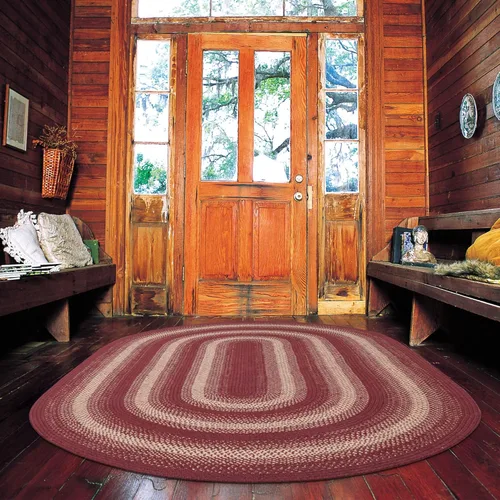Miniatura 65 de Homespice Alfombras de Área Ovaladas Trenzadas de Yute Denim Azul de 8x10 pies para Sala de Estar, Dormitorio y Comedor. Apto para Mascotas. Estilos