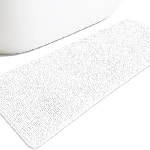 Miniatura 488 de Alfombra de baño pequeña de 12 x 18 pulgadas, lavable y absorbente, antideslizante, alfombra de baño de felpilla gruesa y suave para baño, ducha