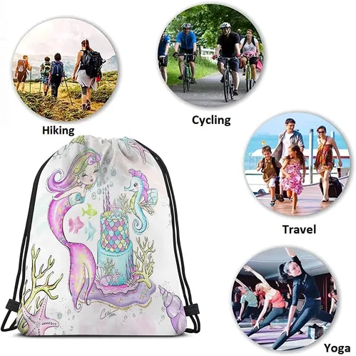 Miniatura 7 de Beabes Bolsas con cordón abstracto Mochila Bolsa de gimnasio Bolsa de cordón, Multi-a218, Mochilas de viaje