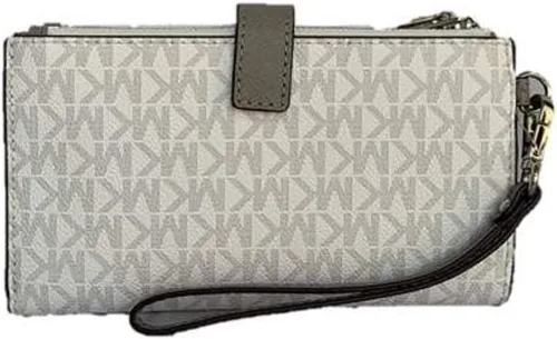 Miniatura 2 de Michael Kors - Cartera de viaje con doble cremallera de PVC M Blanco brillante