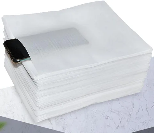Miniatura 4 de 100 bolsas de espuma de cojín de 6 x 7.8 pulgadas, fundas protectoras para envíos en movimiento, suministros de amortiguación para embalaje