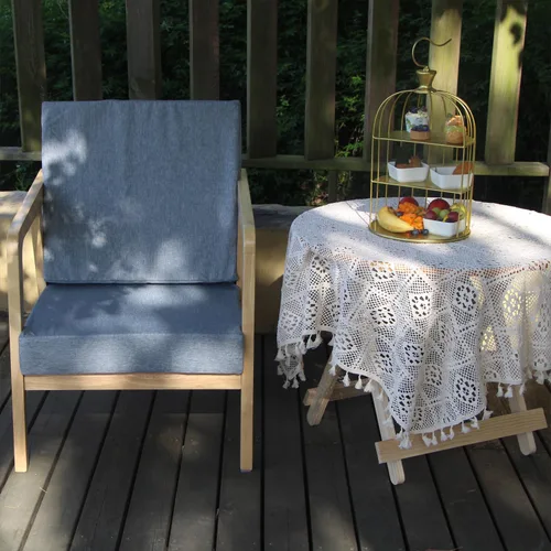 Miniatura 3 de Fundas para cojines de asiento de patio, fundas deslizantes lavables de repuesto, funda impermeable para cojín de silla de muebles de exterior, Gris
