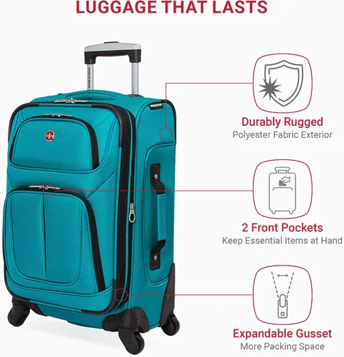Miniatura 35 de SwissGear - Equipaje suave expandible Sion con ruedas, Negro