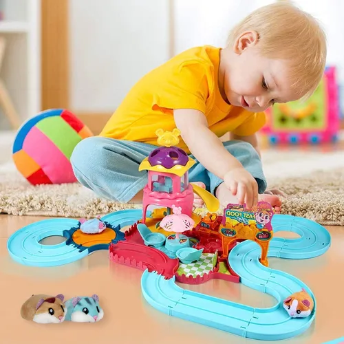 Miniatura 2 de Juguetes de pista de hámster para regalo de niña de 5 años, juego de mascotas, juguetes para niñas de 3, 4, 5, 6, 7 años, regalos de cumpleaños