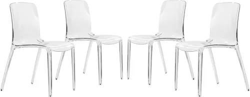 Miniatura 13 de LeisureMod Silla de comedor moderna de mediados de siglo, silla de acrílico para cocina, comedor y decoración contemporánea del hogar