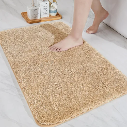 Miniatura 17 de COSY HOMEER Alfombras extra gruesas para el baño, tapetes de baño antideslizantes, tapete de felpa suave, peludo y 100% micro poliéster, tapete