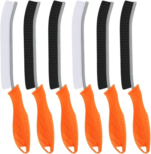 Miniatura 7 de TQRR 3 piezas cepillo de cerdas duras para limpieza de grietas, cepillo de limpieza, cepillo de limpieza para fregadero de cocina, cepillo para Negro