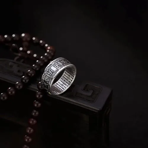 Miniatura 6 de Anillos de dragón PiXiu de Feng Shui para hombres y mujeres, anillo de la buena suerte para el éxito de la riqueza de plata esterlina anillos