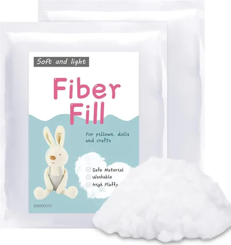 Miniatura 12 de LOKUNN Fibra de poliéster de 2.12 oz/60 g, relleno de fibra de poliéster (2.12 oz ~ 3.97 libras), relleno para animales de peluche, relleno