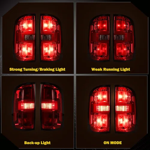Miniatura 3 de Luz trasera para Chevy Colorado 2015-2022, lente roja, luces traseras estilo OEM, repuesto para 15-22, Colorado, 1 par 1 juego