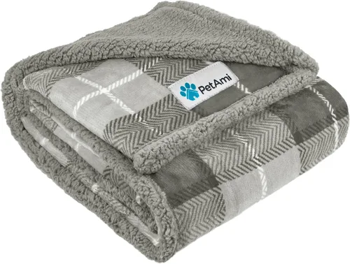 Miniatura 20 de PetAmi Manta para perros pequeños y medianos, manta de cama para mascotas, gatos, cachorros, gatitos, funda de vellón para muebles, protector