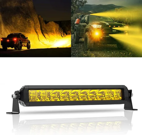 Miniatura 11 de Barra de luz LED de 12 pulgadas EK ENNOKING de doble fila, foco marino blanco, alta luminosidad, 100 W, luz LED de haz puntual y de inundación, luz