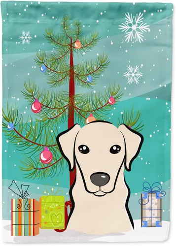 Miniatura 62 de Caroline's Treasures BB1622CHF - Bandera de casa Shih Tzu con árbol de Navidad y gris plateado para porche, grande, para colgar en la pared