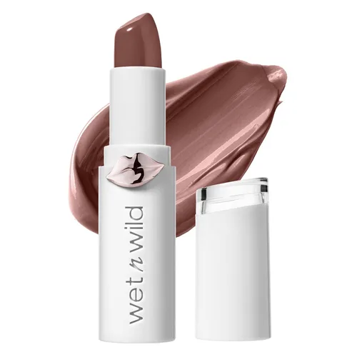 wet n wild Lápiz labial de alta duración y alto brillo Mega Last, infundido con aceites de semillas para un color cremoso nutritivo, alta cobertura