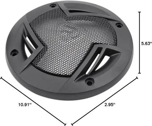 Miniatura 10 de Rockville RV4.3A - Altavoces de coche de 3 vías de 4 pulgadas, 500 W, 4 ohmios, woofer de polipropileno, envolvente de goma de butilo, con rejillas