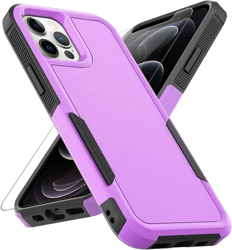 Miniatura 11 de MDCN Funda para iPhone 12 / iPhone 12 PRO: funda protectora de doble capa resistente para teléfono celular, a prueba de golpes, resistente