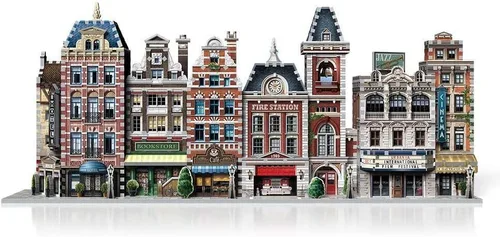 Miniatura 12 de Wrebbit3D Fire Station - Rompecabezas 3D Colección Urbania 285 piezas de rompecabezas Paisaje urbano encantador y único de una ciudad pequeña