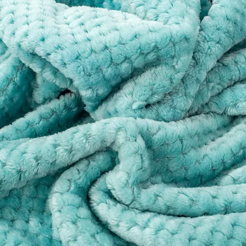 Miniatura 5 de Manta Difusa o Manta Esponjosa para Bebé, Suave, Cálida y Acogedora de Vellón de Coral para Niños Pequeños, Bebés o Recién Nacidos para Cuna, Blue
