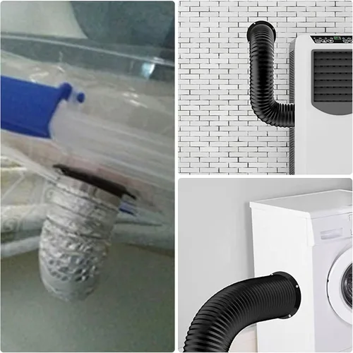 Miniatura 6 de Brida de conexión de conducto, conector de conducto de ventilación de aire de 4 pulgadas, placa de conector de conducto de brida de tubo recto