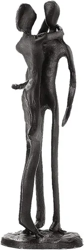 Miniatura 2 de DreamsEden Escultura de hierro de sexta boda, estatua de pareja de hierro fundido hecha a mano para esposa, marido, recuerdo romántico para 17, 25