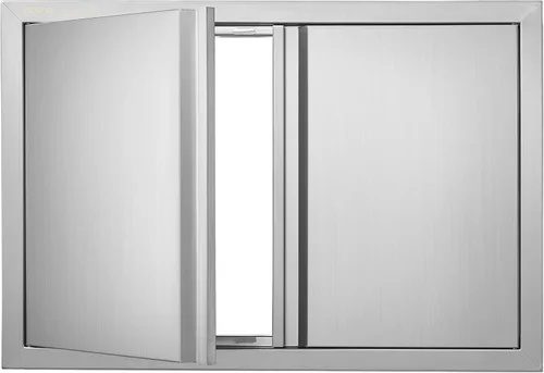 Miniatura 13 de VEVOR Puerta de acceso para barbacoa, 17 pulgadas de ancho x 24 pulgadas de alto, cocina individual al aire libre, montaje empotrado de acero