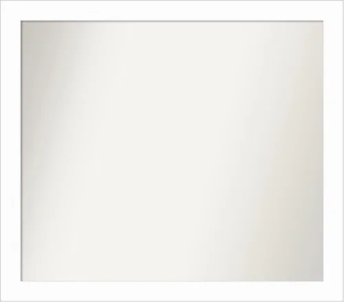 Miniatura 316 de Amanti Art Espejo de baño blanco para sobre el fregadero, 24 x 24 pulgadas, hecho a medida, espejo de tocador cuadrado blanco estrecho, marco
