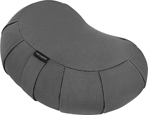 Retrospec Sedona Zafu - Cojín de meditación con relleno de casco de trigo sarraceno, soporte ajustable para equipos de yoga y pilates, funda de