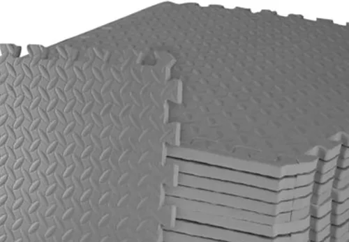 Miniatura 8 de BalanceFrom Tapete de Azulejos de Ejercicio de Espuma EVA Entrelazada de 24 x 24 pulgadas – Suelo de Rompecabezas Antideslizante para Gimnasio