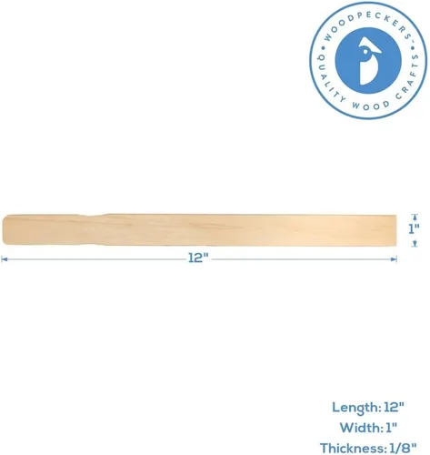 Miniatura 5 de Palitos de pintura de 12 pulgadas, caja de 25 agitadores de pintura de madera dura, paletas de mezcla de madera para epoxi o resina, marcadores