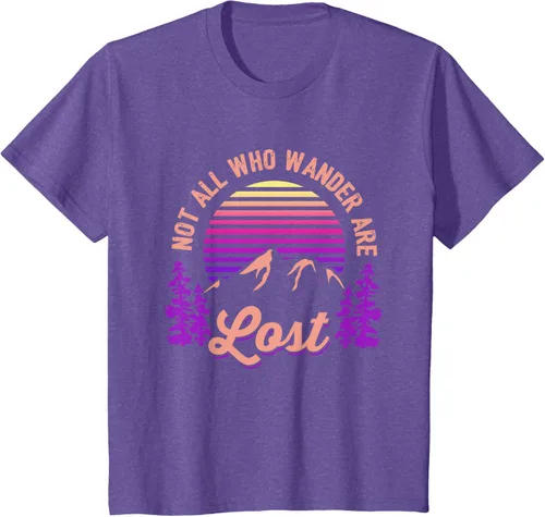 Miniatura 41 de Not All Who Wander Are Lost Vintage Mountains - Camiseta de senderismo, Negro, S