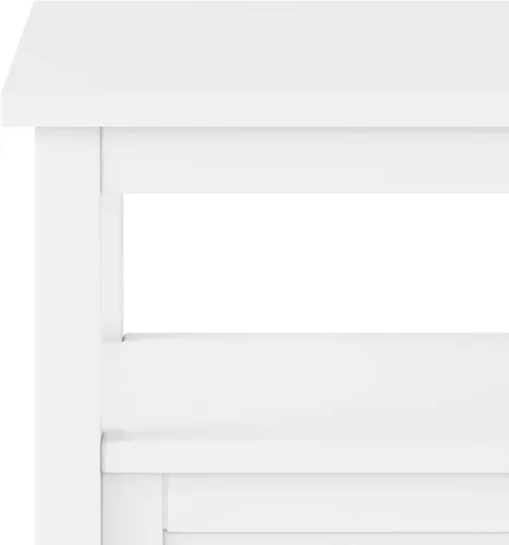 Miniatura 6 de SIMPLIHOME - Mesa lateral estrecha rectangular Warm Shaker, de madera maciza, de 14 pulgadas de ancho, estilo transicional, color negro, para sala
