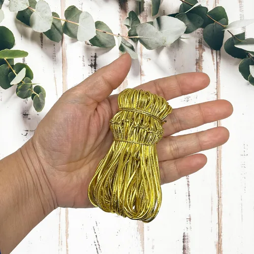 Miniatura 5 de K-Kraft Bucles elásticos para manualidades y fácil envoltura de regalos (8 pulgadas, dorado)
