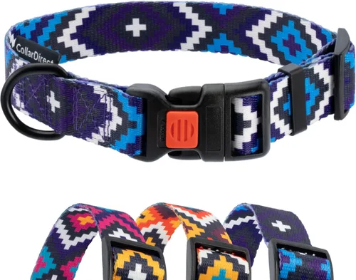 Miniatura 12 de CollarDirect Collar reflectante para perro o cachorro pequeño, mediano y grande con hebilla de liberación rápida, para machos y hembras, nailon Rojo