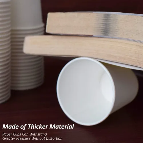 Miniatura 3 de Vasos de papel, paquete de 150 – Tazas de café de papel caliente y frío de 8 onzas