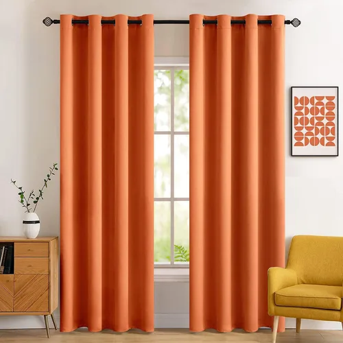 Miniatura 124 de MIULEE Cortinas opacas para dormitorio o sala de estar, juego de 2 paneles de cortina para ventana con aislamiento térmico y bloqueo de luz