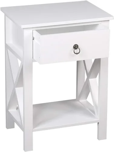 Miniatura 6 de Mesitas de noche para sofá de 2 niveles, mesa auxiliar para sala de estar, muebles de dormitorio