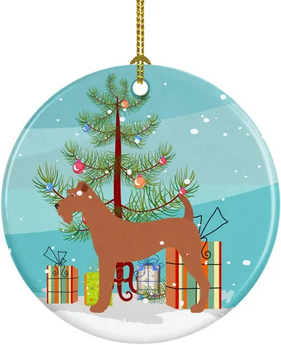 Miniatura 42 de Caroline's Treasures American Toy Fox Terrier - Adorno de cerámica de Navidad para colgar en el árbol de Navidad, decoración para el hogar, Navidad