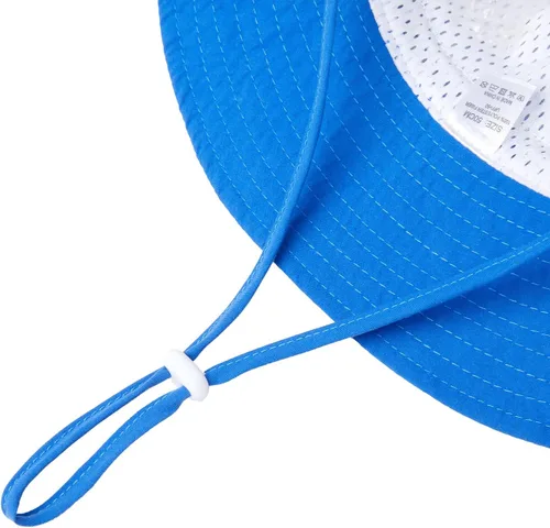Miniatura 6 de Sombrero de sol para bebé de verano UPF 50+, sombrero de pescador de ala ancha, sombreros de playa para bebés niños y niñas de 0 a 6 años