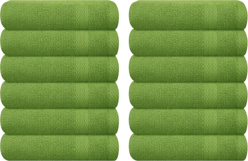 Miniatura 91 de GLAMBURG - Juego de 12 toallas faciales ultrasuaves de 13 x 13 pulgadas, 100% algodón, duraderas y altamente absorbentes, ideales para baño, cocina