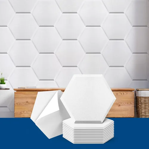 Miniatura 9 de Art3dwallpanels Paquete de 12 paneles acústicos autoadhesivos, paneles de pared insonorizados de 14" X 12" X 0.4", paneles de absorción de sonido